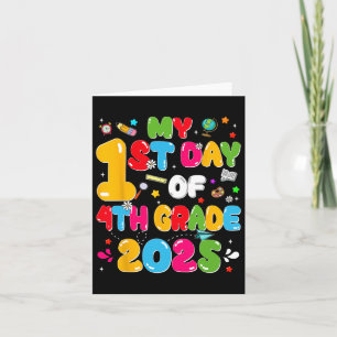 Cartão Meu 1º Dia Na 4ª Série 2025 Volta às Aulas Profess