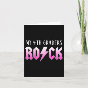 Cartão Meu 4º Graders Rock Para Professora Do 4º Grau 1ru
