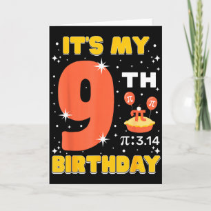 Cartão Meu 9º Aniversário Dia do Pi Matemática 9 Anos Cri