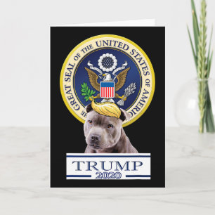Cartão Meu American Staffordshire Terrier Para Trump