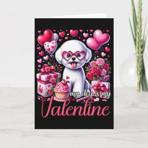 Cartão Meu Bichon Frise é meu namorado Amantes de cães Bi