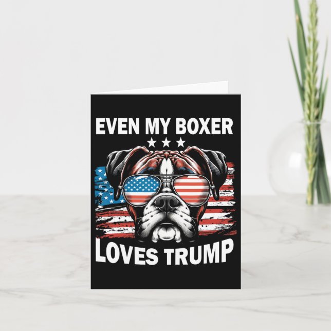 Cartão Meu Boxer ama Trump (Frente)