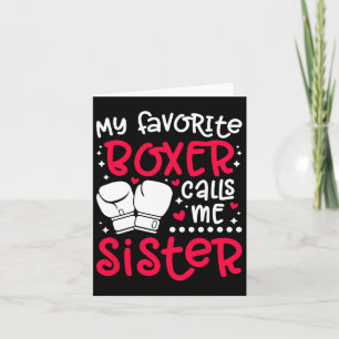 Cartão Meu Boxer Favorito Me Chama Irmã Boxing Irmã Bo
