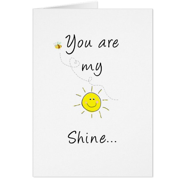 Cartão Meu brilho do sol (Frente)