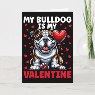 Cartão Meu Bulldog é meu namorado no dia dos namorados Bu
