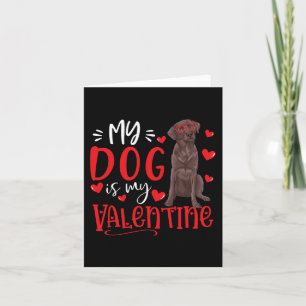 Cartão Meu Cachorro é Meu Chocolate de Valentine Labrador