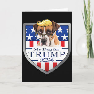 Cartão Meu Cachorro Para Trump Boxer Com Óculos Homens Mu