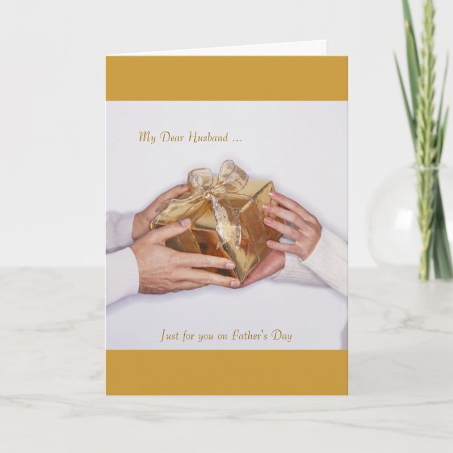 Cartão Meu caro marido…, apenas para você no dia dos pais (Frente)