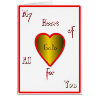 Cartão Meu coração de ouro