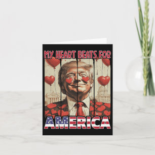 Cartão Meu Coração Late Por América Trump Dia dos Namorad