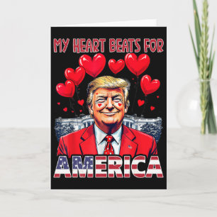 Cartão Meu Coração Late Por América Trump Dia dos Namorad