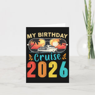 Cartão Meu Cruzeiro de Aniversário de 2026 Matching Cruis
