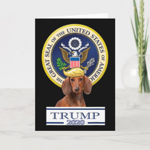 Cartão Meu Dachshund Para Trump