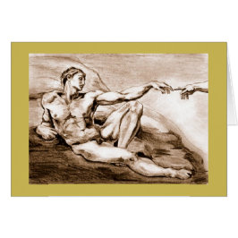 Cartão Meu desenho 2004 de Adam após Michelangelo