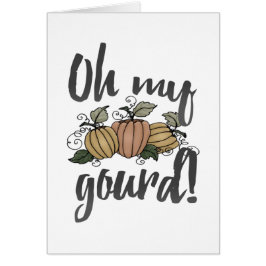 Cartão Meu Deus! Abóboras engraçadas