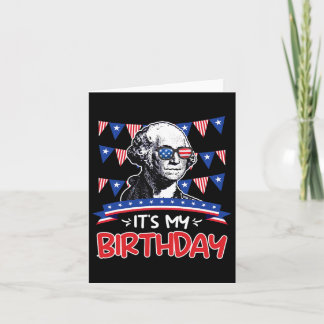 Cartão Meu Dia da Independência George Washington Par