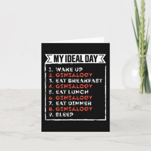 Cartão Meu Dia Ideal Presente de Aniversário de Genealogi