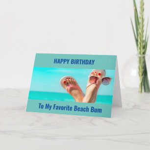 CARTÃO MEU FAVORITO "BUM DE PRAIA" FELIZ ANIVERSÁRIO