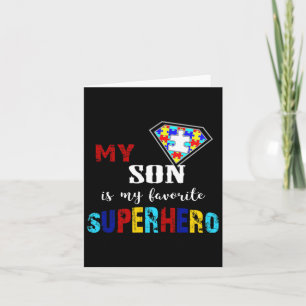 Cartão Meu Filho É Meu Super Herói Favorito Autismo Consc