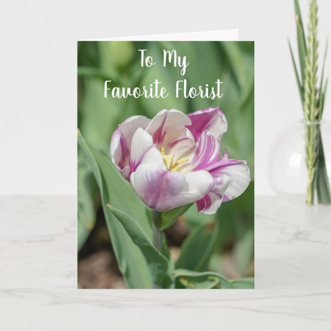 CARTÃO **MEU FLORISTA FAVORITO** NO SEU ANIVERSÁRIO (Frente)