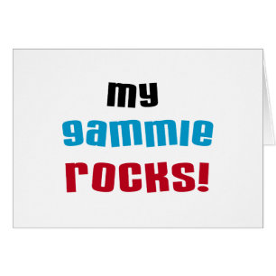 Cartão Meu Gammie Rocks T shirts e presentes