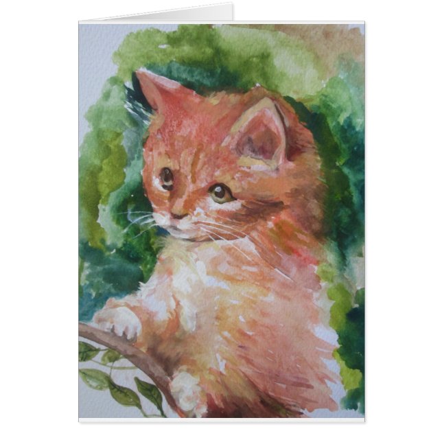 Cartão Meu gato adorável (Frente)