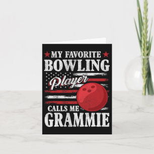 Cartão Meu Jogador De Boliche Favorito Me Chama Grammie U