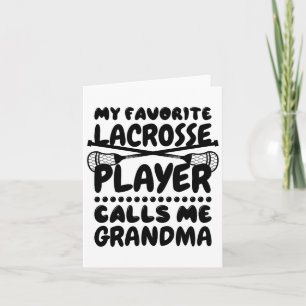 Cartão Meu Jogador De Lacrosse Favorito Me Chama De Avó L