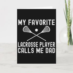 Cartão Meu jogador de lacrosse favorito me chama de pai P