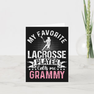 Cartão Meu jogador de lacrosse favorito me chama de vovó