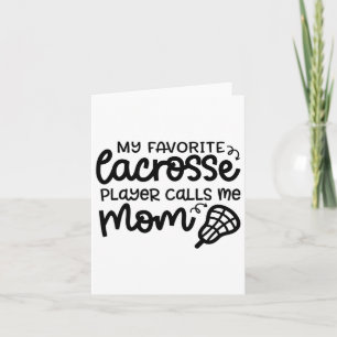 Cartão Meu Jogador De Lacrosse Favorito Me Chama Mãe, Cut
