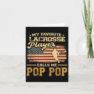 Cartão Meu Jogador De Lacrosse Favorito Me Chama Pop Pop