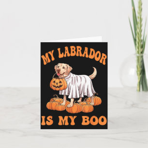 Cartão Meu Labrador É Meu Boo Cão Labrador Fantasma Dia d