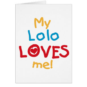 Cartão Meu Lolo ama-me t-shirt e presentes