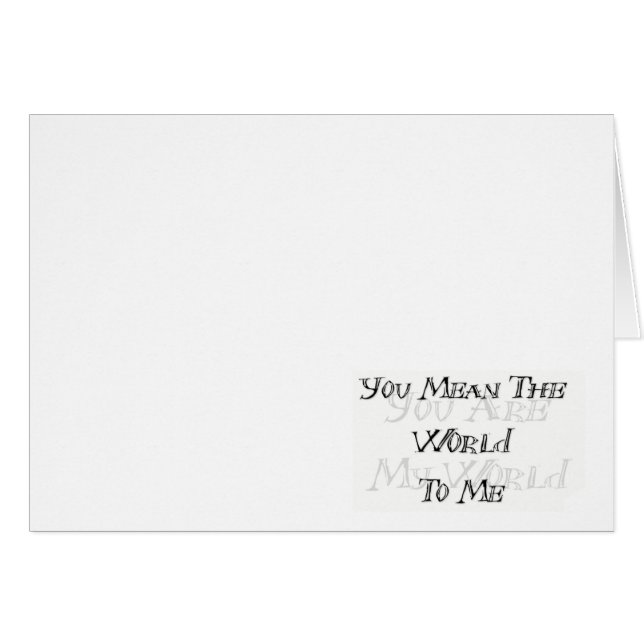 Cartão Meu mundo (Frente horizontal)