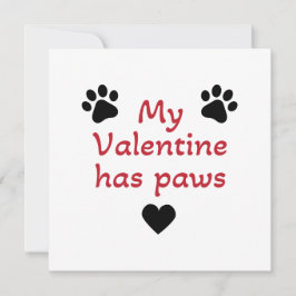 Cartão Meu namorado tem patas