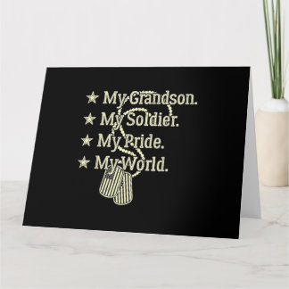 Cartão Meu neto Meu Soldado Herói Orgulhoso Avô Militar