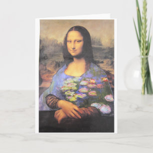 Cartão Meu Novo Vestido - Mona Lisa em um Monet
