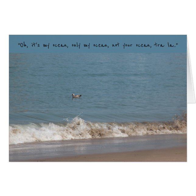 Cartão Meu oceano (Frente Horizontal)