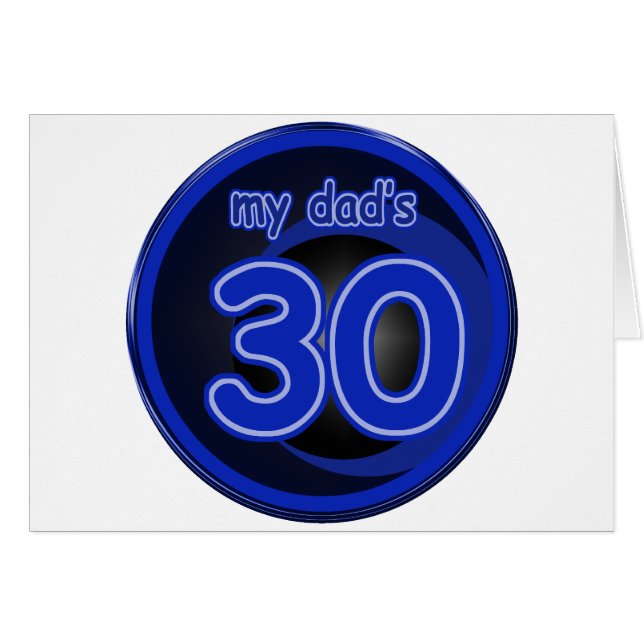 Cartão Meu pai é 30 (Frente Horizontal)
