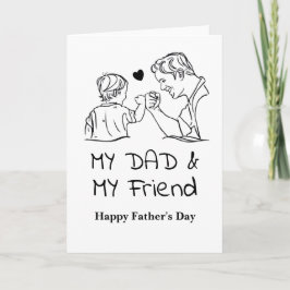 Cartão Meu Pai e meu amigo Eu Dia de os pais Feliz