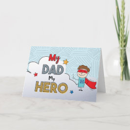 Cartão Meu Pai Meu Dia de os pais Herói