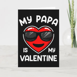 Cartão Meu Papai É Meu Coração de Namorados Menino Menina