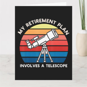 Cartão Meu Plano de Aposentadoria Envolve Um Telescópio