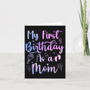 Cartão Meu Primeiro Aniversário Como Mãe Engraçada Dia de