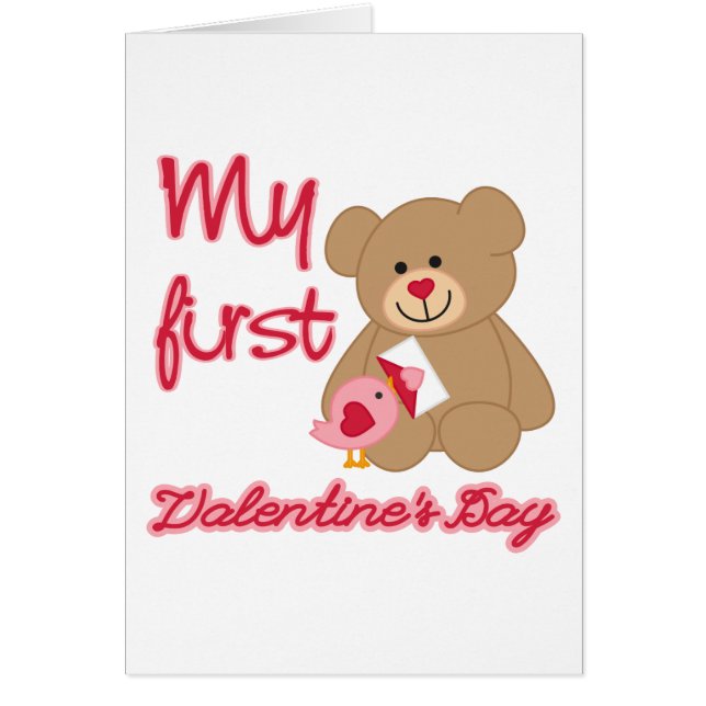 Cartão Meu primeiro Dia de os namorados (Frente)