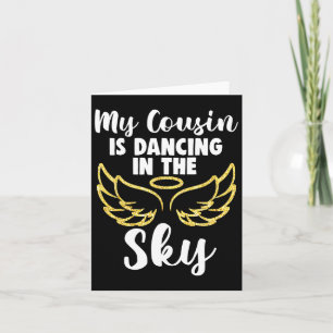 Cartão Meu primo está dançando nas asas do céu em memória