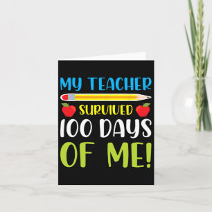 Cartão Meu Professor Sobreviveu 100 Dias De Mim Diversão