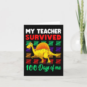 Cartão Meu professor sobreviveu a 100 dias de minha filha