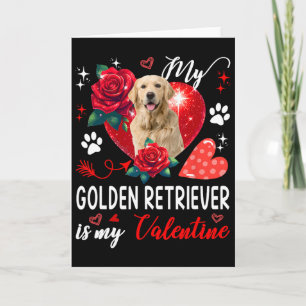Cartão Meu Retriever Dourado É o Meu Floral de Proprietár